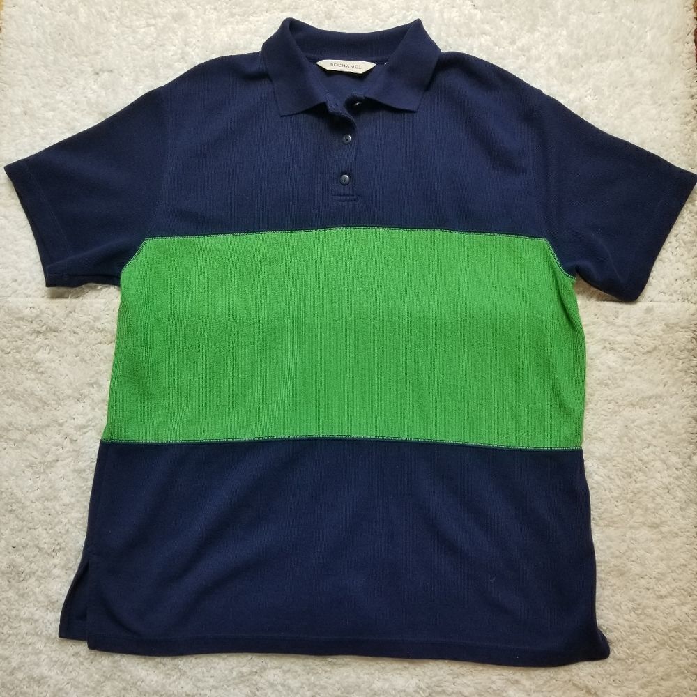 Bechamel Polo Shirt Navy Green XL